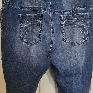 Venezia Blue Boot Cut Jeans with Distressed Wash